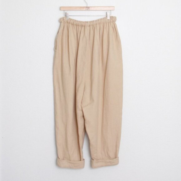 EUC Free People Essential Doublecloth Pants Relaxed Fit Drop Crotch Tapered Leg - Picture 5 of 8